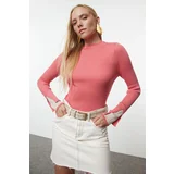 Trendyol Pink Premium Quality Color Block Knit Sweater