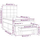 vidaXL Box spring krevet s madracem ružičasti 80 x 200 cm baršunasti | shoptok.hr