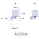 Dalber 76639 - Dečija zidna lampa MOON DREAMS 1xE27/15W/230V plava | Eponuda.com