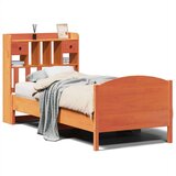 vidaXL Krevet s regalom za knjige bez madraca 100 x 200 cm od borovine | shoptok.hr