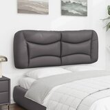  Jastuk za uzglavlje Hvar sivi 120 cm od umjetne kože | shoptok.hr