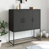  The Living Store Visoka omara črna 100,5x39x107 cm jeklo - Visoka Omara, (21495920) Cene