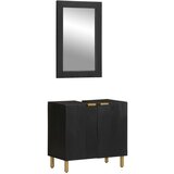 Maison Chic Kopalniško pohištvo - Kopalniški sestavi 2 kosa črne barve inženirski les, (21787705) | Shoptok.si