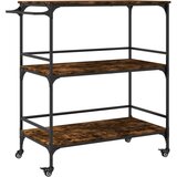 Furnova Kuhinjski voziček dimljen hrast 100,5x50x105 cm inženirski les, (21951300) | Shoptok.si