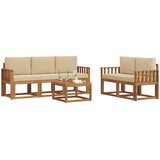  Set vanjskih sofa 6 kom. Prirodna i bež Slike