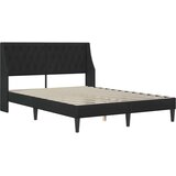  Krevetna konstrukcija s uzglavljem Crna 160 x 200 cm Baršun | shoptok.hr