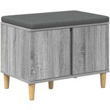  Haldna klop z blazino z vrati Siva Sonoma 60 x 38 x 46 cm, (5000155688) | Shoptok.si