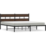  Okvir kreveta bez madraca s uzglavljem boja hrasta 183x213 cm | shoptok.hr