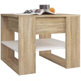 Stolić za kavu bijeli i hrast 55,5x55x45 cm konstruirano drvo | Eponuda.com