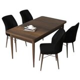 Hanah home set trpezarijski sto i 4 stolice arp baroque black | ePonuda.com