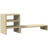 vidaXL Stojalo za monitor z organizatorjem sonoma hrast inženirski les | Shoptok.si