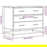  Ormar s ladicama crni 70x41x56 cm izrađeno drvo | shoptok.hr