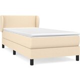  Krevet s oprugama i madracem krem 90 x 200 cm od tkanine | shoptok.hr
