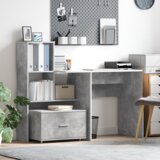 vidaXL Stol Beton siva 131.5 x 50 x 106.5 cm Konstruirano drvo Cijene