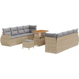  11-dijelni vrtni sofa set s jastučićima bež poli ratan akacija 3-dijelni vrtni set za blagovanje s jastučićima bež poli ratan a | shoptok.hr