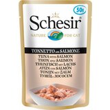 Schesir hrana u kecici za mačke preliv tunjevina i losos 50gr Cene