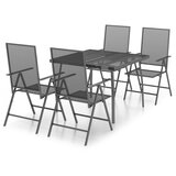  5-dijelni vrtni blagovaonski set antracit čelični Antracitno siva Dužina stola 100 cm | shoptok.hr