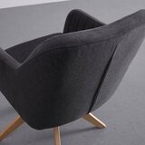 Bessagi Home naslanjač lucita, temno siva, žamet | Shoptok.si