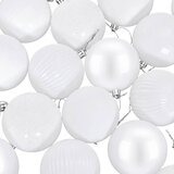  Set božićnih kuglica 50 kom. Bijela 8 cm Polistiren | shoptok.hr