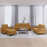  4-dijelni set sofa s jastucima smeđi baršunasti Cijene