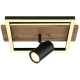Globo LED stropna svjetiljka Kassu (24 W, Topla bijela, Crna, smeđa, D x Š x V: 32 x 27 x 15 cm, 2 Kom.) | shoptok.hr