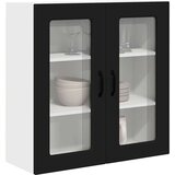 vidaXL Stenska kuhinjska omarica Črna 80 x 31 x 80 cm Konstruiran les | Shoptok.si