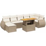 Maison Chic Seti vrtnega pohištva - Vrtna garnitura - Vrtni pohištvo set 8-delna z blazinami bež poli ratan, (21800731) | Shoptok.si