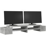  Stalak za monitor sa spremištem boja betona 100x27x15 cm drveni | shoptok.hr