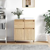 vidaXL Komoda dimljeni hrast 60x35x70 cm inženirski les Cene