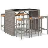  Barska garnitura 7-delna poli ratan in trden les akacije | Shoptok.si
