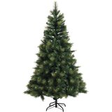  Umjetno božićno drvce s nogom 150 cm 150 LED lampica - Zelena 150 cm s LED svjetlima | shoptok.hr