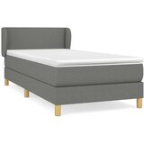  Krevet s oprugama i madracem tamnosivi 90 x 190 cm od tkanine | shoptok.hr