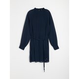 Sinsay Plisirana mini haljina sa stojećim ovratnikom i remenom | shoptok.hr