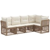  Sjedeća garnitura za vrt 5 kom. Bež poliratan 62 x 62 x 70 cm | shoptok.hr