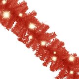 vidaXL božična girlanda z LED lučkami 20 m rdeča | Shoptok.si