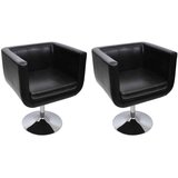vidaXL barski stol 2 kosa umetno usnje črne barve | Shoptok.si