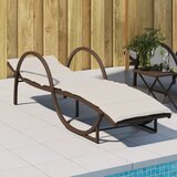  Ležaljka za sunčanje s jastukom smeđa 60x199x42 cm poliratan | shoptok.hr