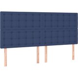  Posteljni okvir - Dvoposteljna postelja - Zakonska postelja brez vzmetnice moder 200x200 cm blago-J4047, (21773819) | Shoptok.si