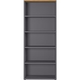 Germania Antracitno siva knjižna omara v hrastovem dekorju 80x197 cm Agenda - Germania Cene