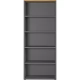 Germania Antracitno siva knjižna omara v hrastovem dekorju 80x197 cm Agenda - Germania