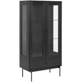Actona Črna vitrina s predalom Angus | Shoptok.si