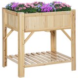 Outsunny dvignjena zelenjavna vrtna greda s 6 predali, zunanji zaboj za sadike iz smrekovega lesa, 78,5x58x81cm, (20755543) Cene