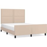vidaXL Okvir za krevet s uzglavljem cappuccino 140x190 cm umjetna koža | shoptok.hr
