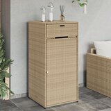 vidaXL Vrtna omara za shranjevanje bež 55x55x111 cm poli ratan Cene