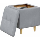  Otoman s pohranom Svijetlo siva 40 x 40 x 45 cm tkanina | Eponuda.com