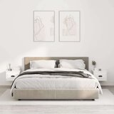  Stenske nočne omarice 2 kosa visok sijaj bele 41,5x36x28 cm | Shoptok.si