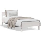 vidaXL Okvir kreveta s uzglavljem bijeli 75x190 cm od borovine Cijene