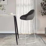 Barski stolček temno siv žamet, (20700035)