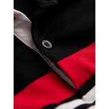 Ombre Męska koszulka polo z trójkolorowymi pasami - czarna | shoptok.hr