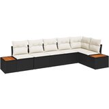  Set vrtnih sofa s jastučićima u crnom poli ratan | shoptok.hr